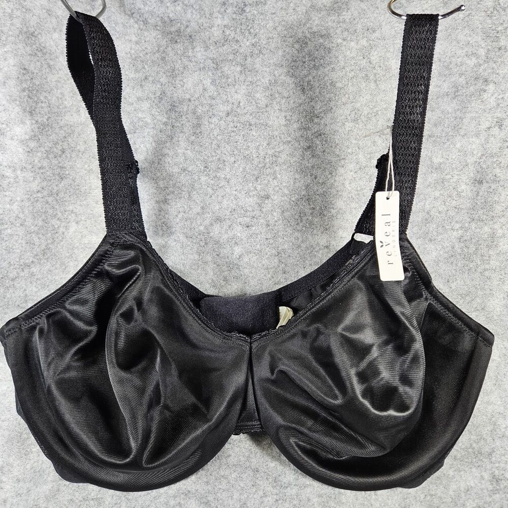NWT Reveal The Ultimate Minimizer‎ Underwire Bra Black Comfort Support Size 40C